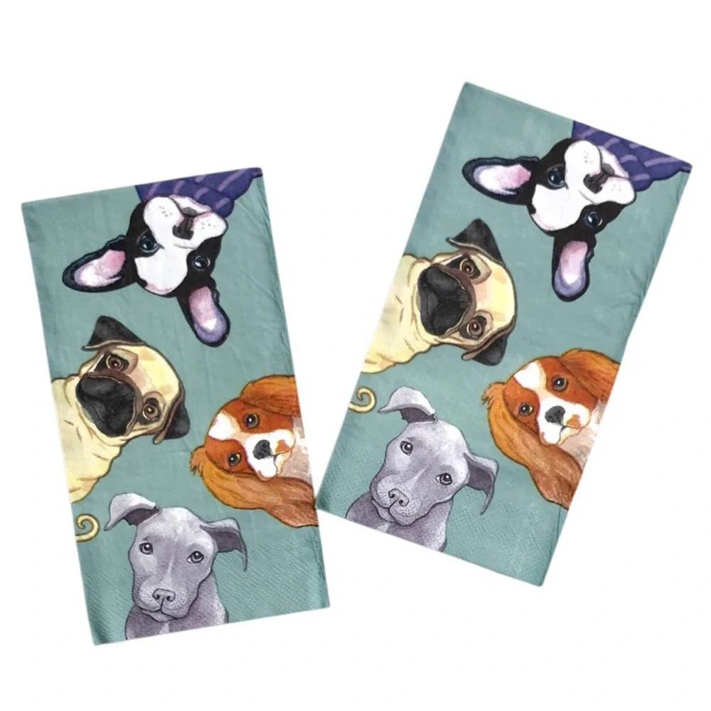 Puppy Faces Guest Towel Dinner Paper Napkins, 16 ct